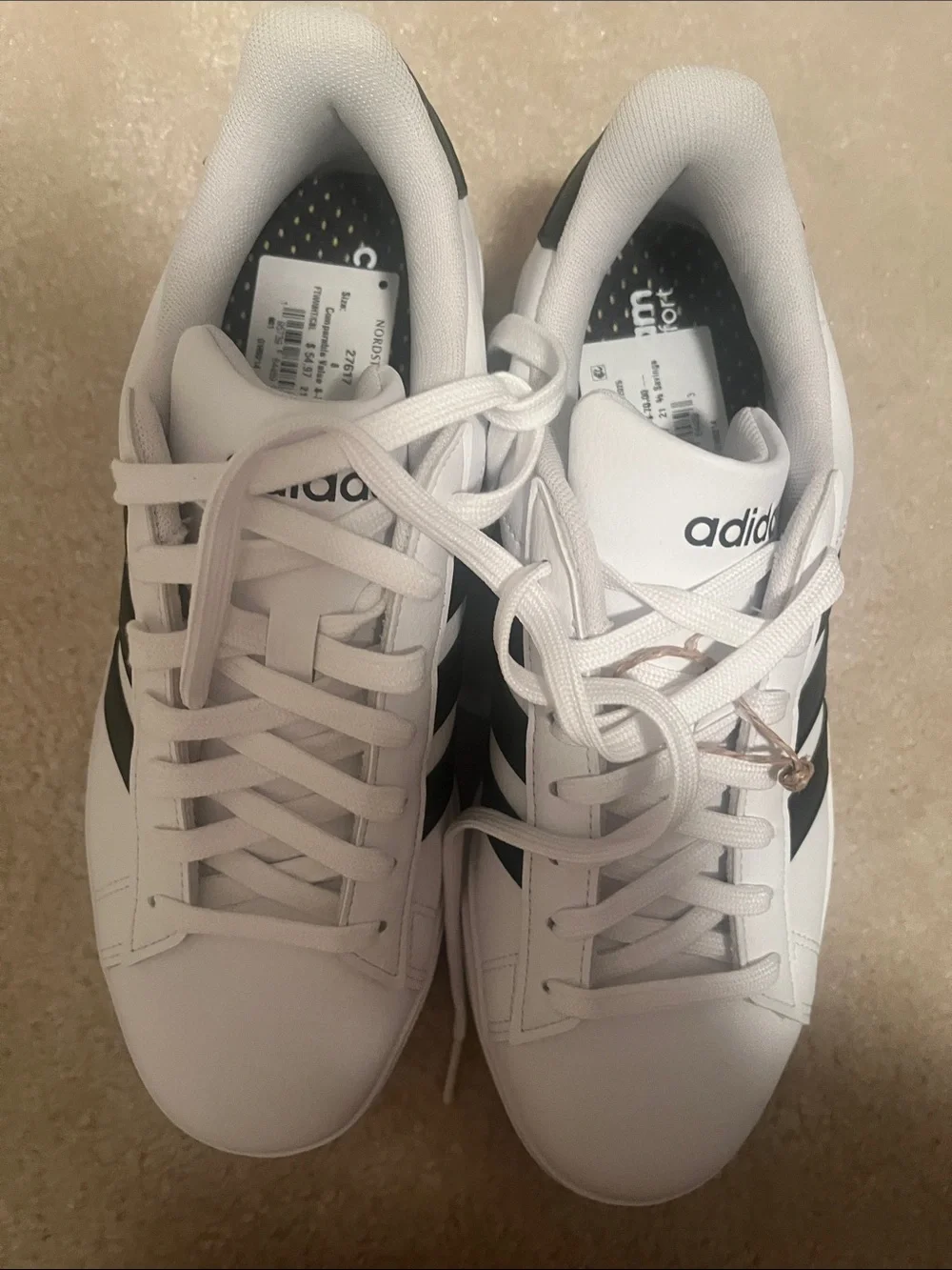 adidas Women’s White and Black Sneakers—Grand Court 3.0 - Picture 1 of 4
